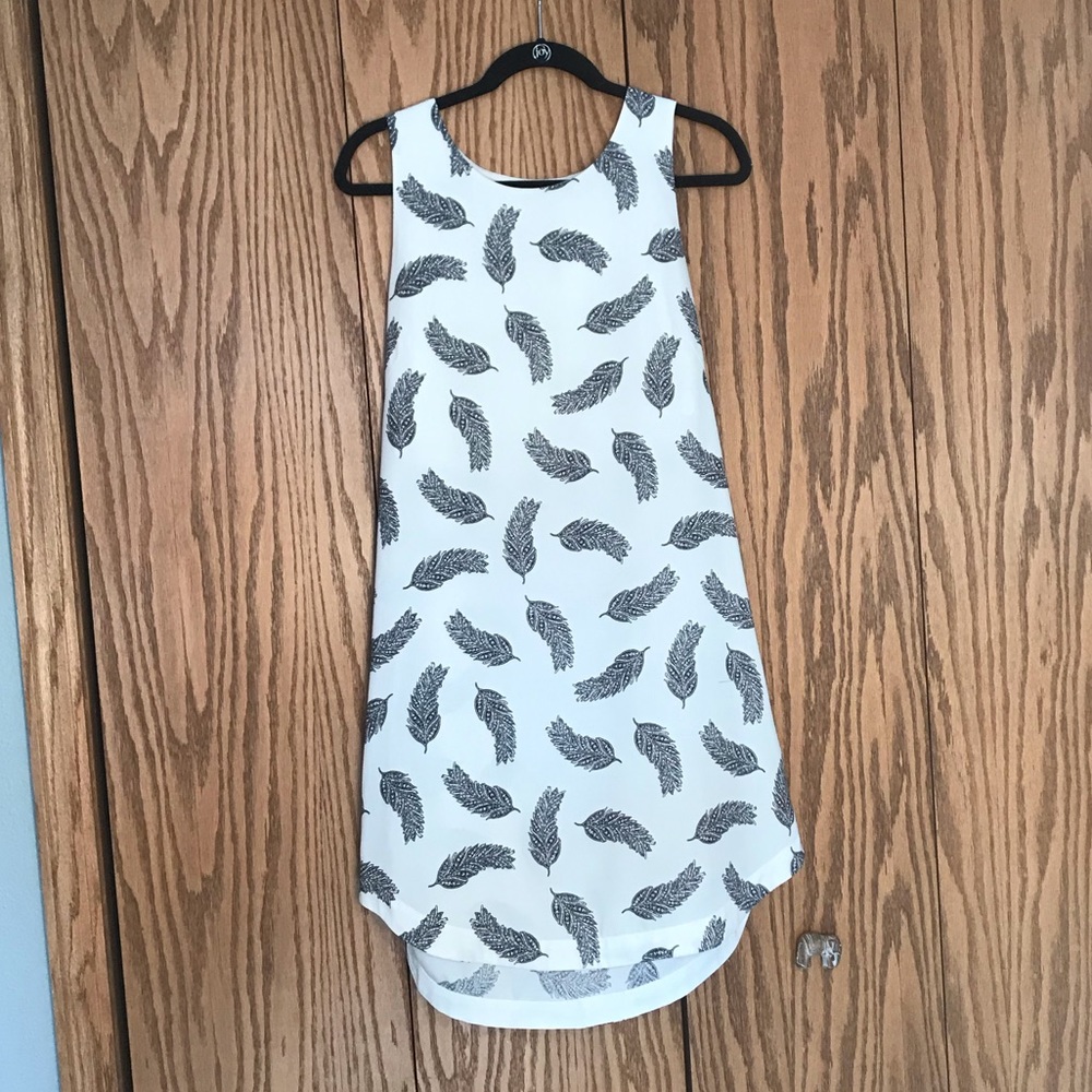 Feather patterned dress